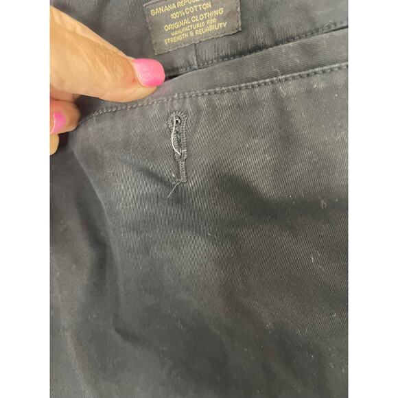 BR Banana Republic black dress pants chinos khakis 35 x 32 waist 35 length 32 - Picture 7 of 16